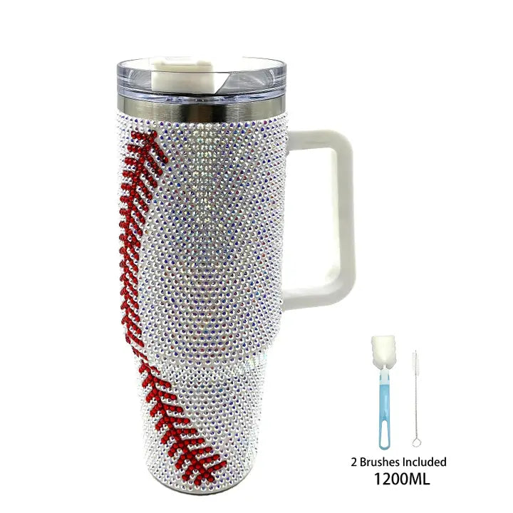 RHINESTONE BASEBALL 40oz TUMBLER