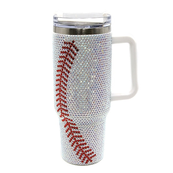 RHINESTONE BASEBALL 40oz TUMBLER