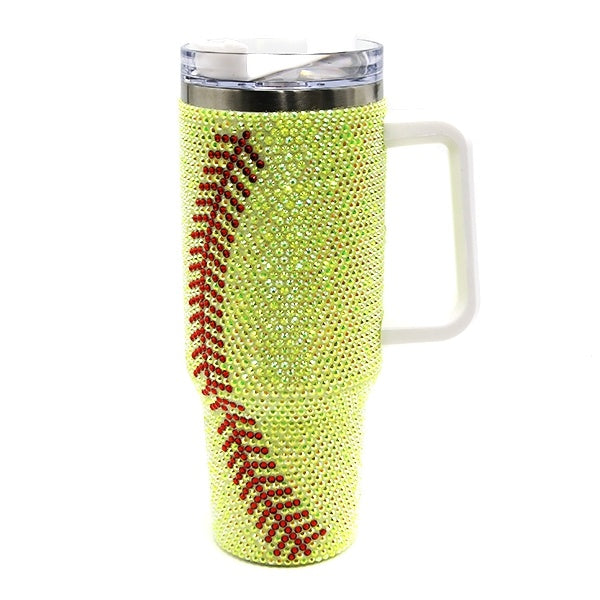 RHINESTONE SOFTBALL 40oz TUMBLER