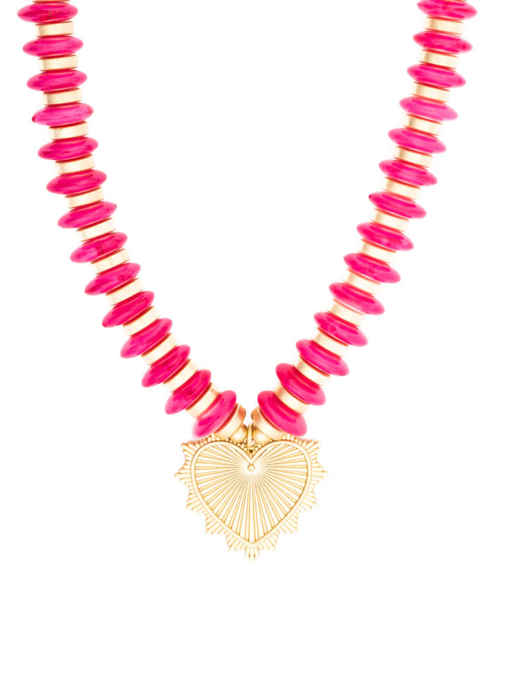 ANNISTON NECKLACE-HOT PINK